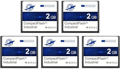 Dogfish Carte Mémoire Compact Flash 2Go 5 Pack, Carte CF Type I pour Équipement Industriel et Appareil Photo Numérique Ancien Modèle