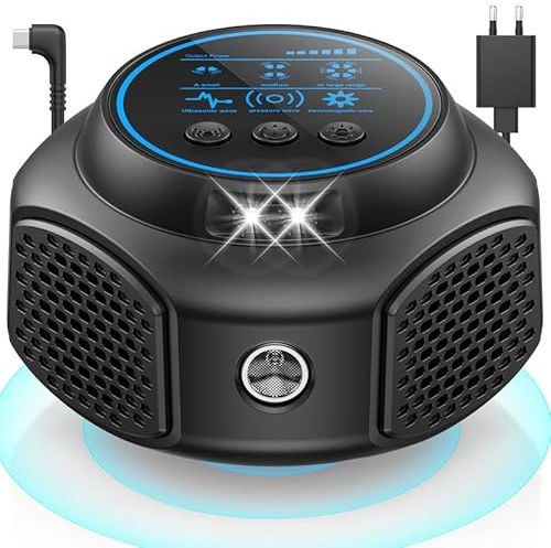 Marderschreck, Marderschreck mit Stecker,Mäuseabwehr Dachboden mit Ultraschall, Ultrasonic Mäuseabwehr 360° Rat Repellent für Dachboden, Haus, Garten, Garage, 3 Arbeitsmodi