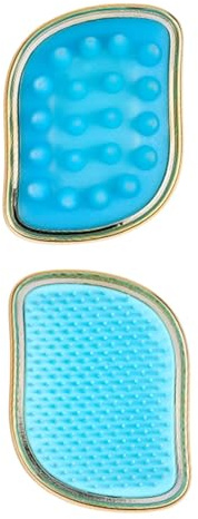 Cirraorive Haarshampoo Bürste 2 in 1 Doppelkopf Haar Kamm Shampoo Bürste Kopf Schrubber Gesicht Reinigung Bürste für Komfortable Massage für Haushalt, Schwarzes Gold