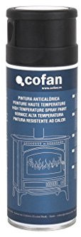 Cofan Pintura en Spray Anticalórica 600º C | Color Negro o Gris | Envase de 400 ml | Pintura térmica