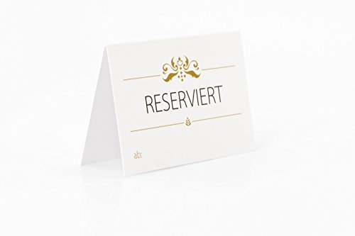 Reserviert Tischkarten Tischaufsteller Namenskarte Restaurant (weiß, 50)