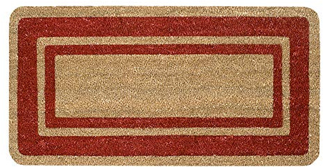 Emmevi Cocco Bordo - Felpudo de fibra de coco natural con parte trasera antideslizante, alfombra, rascador para exterior, puerta, entrada cm 50 x 100 burdeos