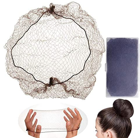 Reccisokz Lot de 30-filets à cheveux invisibles avec bords élastiques Café