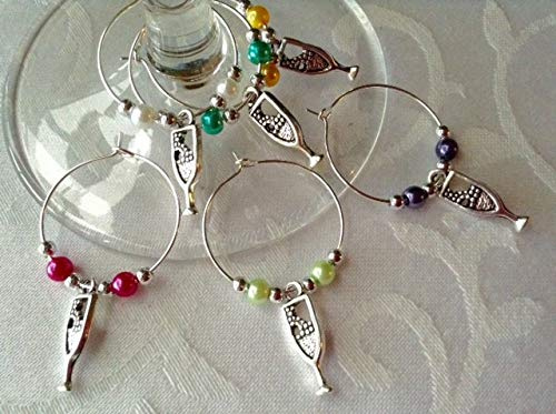 Prosecco Wine Glass Charms x 6 (6)