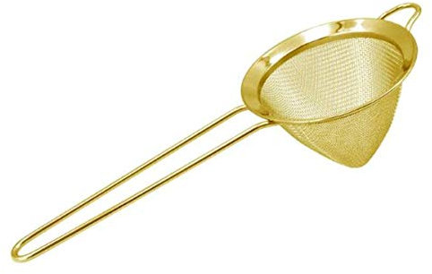 Sieb küche Cocktailsieb aus feinem Netz, feines Edelstahl-Sieb für Reis, Bar-Sieb, Bar-Werkzeug küchensieb edelstahl feines sieb sieb fein küchensieb fein kleines sieb reis sieb (Gold）
