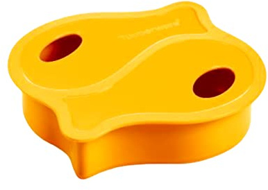 Tupperware Fische duo Ausstechform für Toast in gelb - Ausstecher zum entfernen der Brotkruste oder Toastkruste - Plätzchen Pfannkuchen Gemüse Käse Salami Obst Kekse