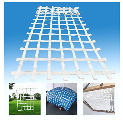 Splenlife Filet Corde,Filet Securite Escalier sur Mesure,Prises d'escalade Portique Balancoire Toboggan Tyrolienne Parcours Ninja Pont en Bois Accrobranche Mur Escalade Enfant Exterieur,Aire de Jeux