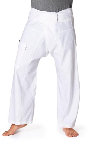 PANASIAM Fisherman Pants, Hemp, White, XL