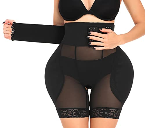 Bslingerie® Dam formkläder midja smalare rumplyft kontroll trosor, Kontrolltbyxor/nät med bälte, XL