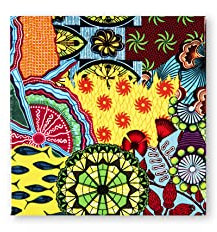 Excelsa Afrika Dessous de poêle, céramique Dolomite et liège, 15 x 15 cm