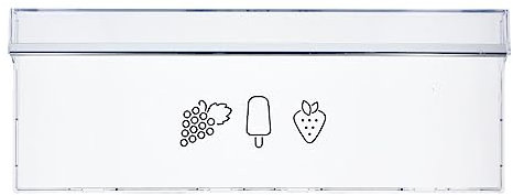 easyPART Kompatibel/Ersatz für smeg 76613A710 Schubladenblende für Gefrierschublade oben in KühlGefrierKombination