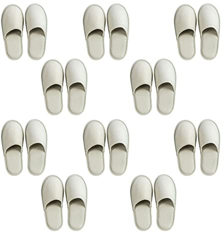Teceyfeet Set di Ciabatte Ospiti Pantofole Usa e Getta Non- Slip Slipper Casual Scarpe da Casa Pantofole Pieghevoli,10 Paia Pantofole Donna Uomo per Hotel Viaggi Ospiti Home Spa