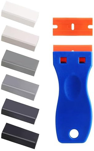 Wachskitt Grau, Laminat Wachs Reparaturset Grau, Weiß, Hartwachs Fliesen PVC Vinyl Möbel Parkett Holzwachs Reparatur Boden Linoleum Reparaturset zum Auffüllen Reparieren von Kratzern und Löchern