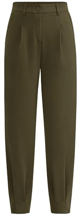 PRETTYGARDEN Womens Dress Pants Business Casual 2026 Trendy High Waisted Ankle Length Dressy Trousers Slacks Work Clothes (Army Green,Large)