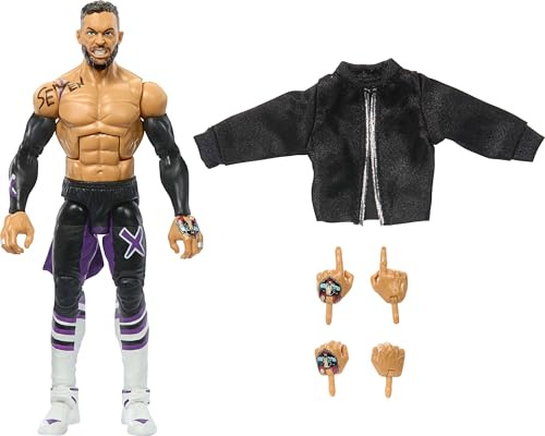 Mattel WWE Elite Actionfigur & Zubehör, 15,2 cm großes Sammlerstück Finn Balor mit 25 Gelenkpunkten, lebensechter Look & austauschbaren Händen