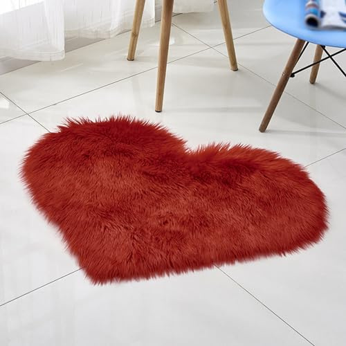 QmEna Tappeto in Finta Pelle di Agnello Spessa, Tappeto in Finta Pelle di Pecora Morbida al Tatto, Tappeto in Finta Lana di Lusso, Tappeto in Pelliccia Sintetica A Pelo Lungo Come Tappeto N,40x50CM