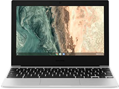 Samsung Galaxy Chromebook Go Wi-Fi Laptop, 11.6 Inch, Celeron Processor, 4GB RAM, 64GB Storage, Silver (Renewed)