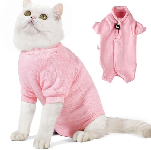 Dotoner Katzenbody Operation | Katzen опрестаетuation Bekleidung HALSKRAUSE Alternativen Antiwerk-AnzugRemote Pyjama (rosa, S)