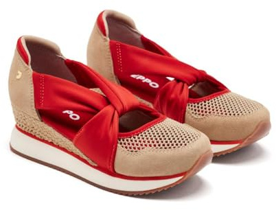 Zapatillas Abiertas Piel CUÑA Rafia Darlington