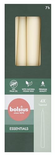Bolsius Essentials Collection - Candela a colonna 33H, 12 cm di altezza x 5,8 cm di diametro, colore: rosso delicato