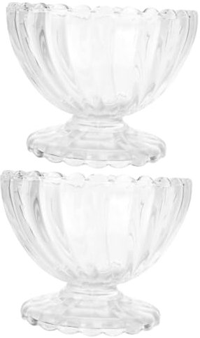 Cuenco for helado, 1 pieza Vaso de vidrio for frutas Vaso de helado con forma de tulipán Cuenco for postre Cuencos de vidrio for postre Vasos transparentes Copas desechables Copa for helado Helado