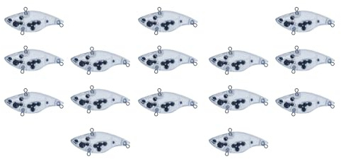 HUANGENG 15-teiliges unlackiertes Swimbait Crankbait Set 7,3 cm Köderrohlinge Topwater Köder Salzwasser Angeln klare Köder Rohlinge