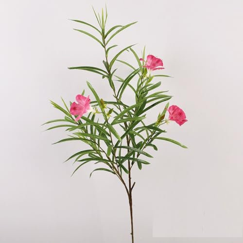 ABCWARRT 3pcs Artificial Morning Glory Willow Branch Silk Fake Flowers Hotel Restaurant Decorsimulation Phlox Flower Wedding Decoration (rose red)