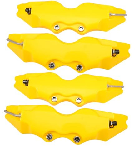 OUNONA 2sets Copri Pinze Freno Gialle Anteriori e Posteriori Stile Protezione Completa Caliper Facili Da Installare Per Auto