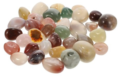 OFFSCH 500g Polierte Kieselsteine Natursteine Blumentopfsteine Vasenfüller Dekoration Für Aquarium Blumentopf Landschaft