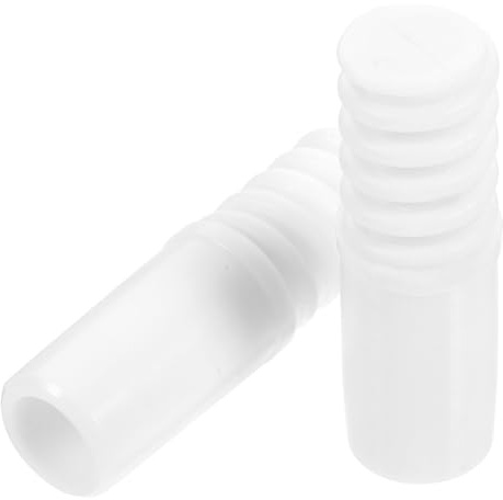 Homoyoyo Threaded Tip Replacement 2pcs Set White American 19mm Threaded End Connector for Mop Pole Extension Handle Adapter Compatible with Metal Rod Cleaning Tools