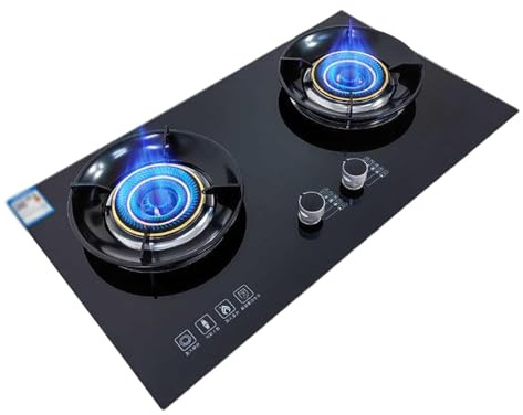 Cuisinière À Gaz Encastrable, 5.2KW 2 Brûleurs, Cuisinière De Comptoir De Cuisine, Avec Protection Contre L'extinction Des Flammes, Pour Appareils De Cuisson(NG)
