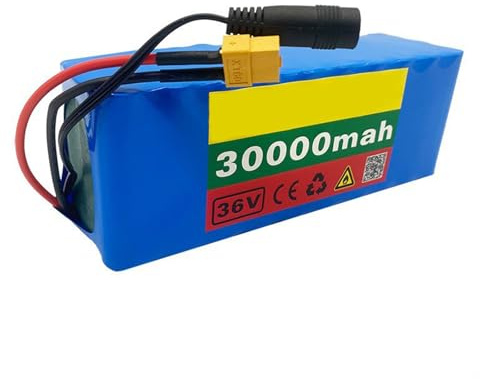 36V 30AH Batería De Bicicleta Eléctrica 10S3P Batería De Repuesto para Patinete Eléctrico Batería De Litio Impermeable con Cargador Y BMS XT90