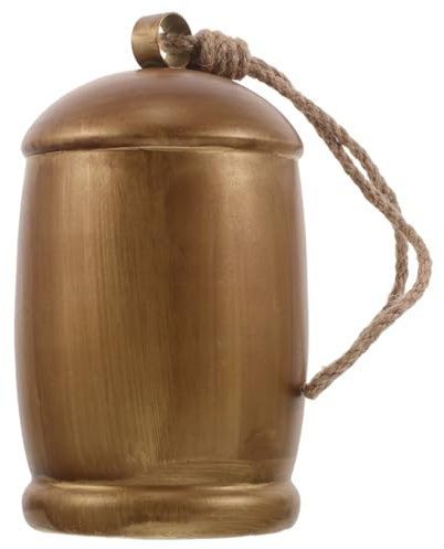 KONTONTY Campana retrò Rustica in Metallo Campanelle da Appendere Piccola Campana da Mucca Campane Rustiche in Corda di Campanelle da
