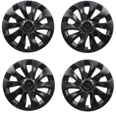 Für Tesla Für Modell 3 2018-2023 4PCS 18 Zoll Radkappe Ersatz Radkappe Volle Felgenabdeckung Rad Radkappe Abdeckung Zubehör(L-R Matte Black)