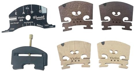 Oshhni Puente para violín 4/4, piezas para violín con elevador de cuerdas, plantilla para puente, accesorios para instrumentos musicales, herramienta de