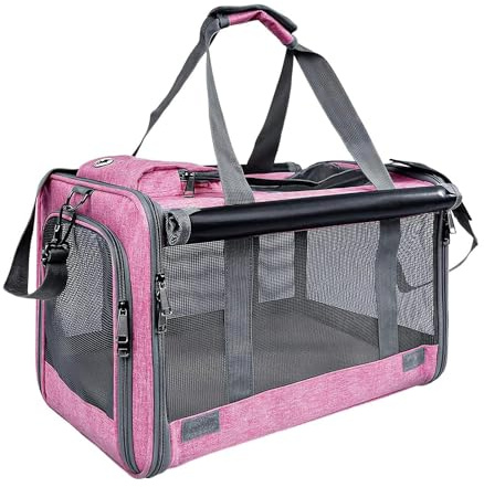 Cajas de transporte para gatos | Caja de transporte para gatos de hasta 9 kg, bolsa de viaje transpirable, caja de transporte para gatos, para exteriores, aventuras, camping, hospital, avión, coche