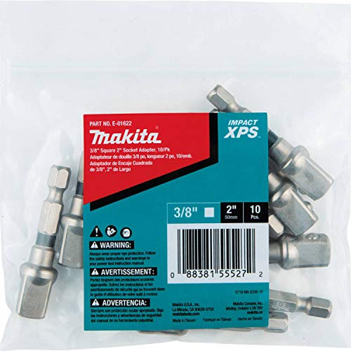 Makita E-01622 Impact XPS 3/8 Square 2 Socket Adapter, 10/pk, Bulk