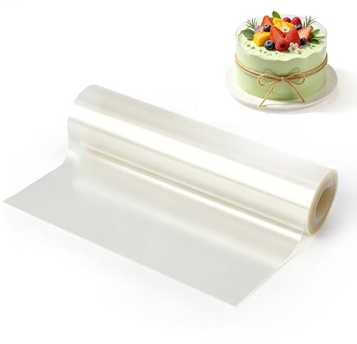 Tortenring 20cm Hoher, Transparente Tortenrandfolie, Wiederverwendbare Essigfaserplatte, Lebensmittelechtes PET-Material, Für Schokoladenmousse-Torten, Desserts und alle Arten von Torten