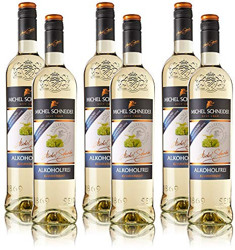 6 Flaschen Michel Schneider Chardonnay, alkoholfreier Wein, sortenreines Weisswein Paket (6 x 0,75 l)
