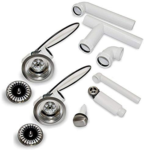 Villeroy & Boch Chrome Kitchen Sink Pop-up Basket Strainer Waste Kit 8236 00 61