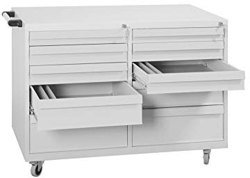 Lüllmann® Werkstattwagen - 10 Schubladen - 840 x 1090 x 600 mm - lichtgrau
