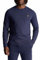 Lyle & Scott Men's Crew Neck Plain Long Sleeve T-Shirt, Blue (Navy))))), Large)