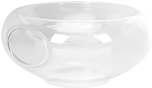 Zerodeko Recipiente De Vidrio Transparente Ensaladera De Hielo Seco Plato para Servir Hielo Servidor De Ensalada De Salsa Fría Tazón Frío Parilla Agregar Hielo Vidrio De Alto Borosilicato