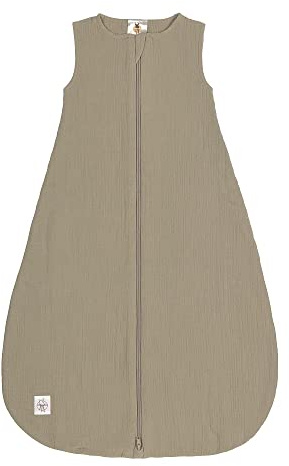 Casual Baby sommarsovsäck utan ärmar Muslin bomull GOTS certifierad unisex/muslin sovväska oliv, storlek 86/92 13–18 månader