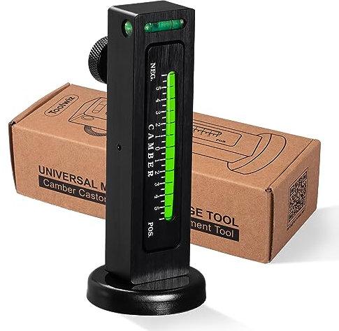 Toolwiz Calibro Magnetico Regolabile, Nero Strumento Universale Regolabile Calibro per Auto Strumento Calibro Camber Rigido per allineamento Ruote Car Truck RV Tyre Repair
