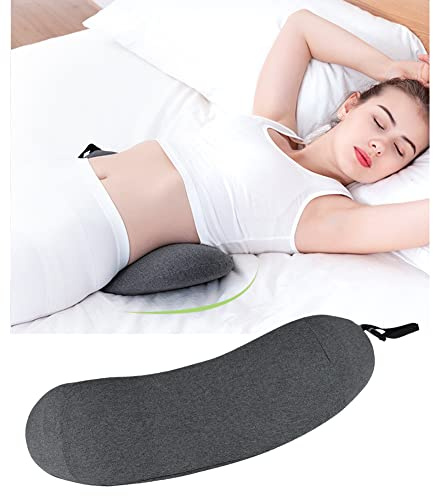Lumbar Support Pillow Sleeping Waist Pillow Memory Foam Pregnancy Wedge Cushion Lower Back Support Sleeping Pillow For Waist Back Pain Spine Sciatic Pain Relief For Bed Sofa Chair Car Seat Travel