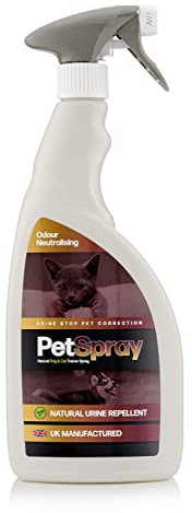 EFA International PetSpray Natural Dog & Cat Trainer Spray, Urine Stop Pet Correction, 750ml Spray Bottle, Odour Neutralising Spray, Natural Urine Repellent Spray