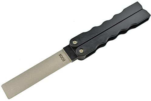 MAX KNIVES - SP61 - Aiguiseur Couteaux, Affûteur diamant pliable à Double Grain d'affûtage Épais/Extrafin 400/600 Grit pour Cuisine Jardin Outils de Plein Air d'affûtage