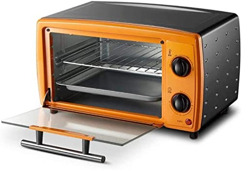 CAZARU Mini Horno Tostador de 12 l, la Mejor convección, Incluye Bandeja para Hornear, Parrilla para Asar, Horno de encimera, tostadora de Acero Inoxidable Pulido, Mini hornos de Cocina para el hogar