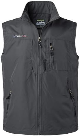 Herothorn Herren Anglerweste Outdoor Weste mit Vielen Taschen Leichte Sommerwesten Ärmellose Jacke Safari Jagd Fotografie Funktionsweste